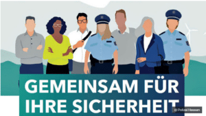 Symbol-Figuren zum Slogan: Gemeinsam für Ihre Sicherheit